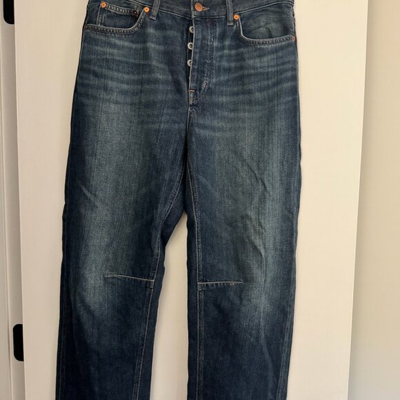 Madewell Barrel Leg Denim Jeans Leeds Wash Softdrape Size 27 NWOT - Picture 4 of 8